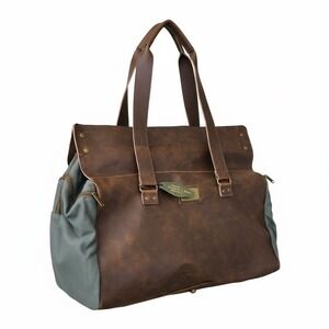 Finley Mill Danville‎ Duffel Bag Vegan Leather and Canvas Weekender Ussery Group